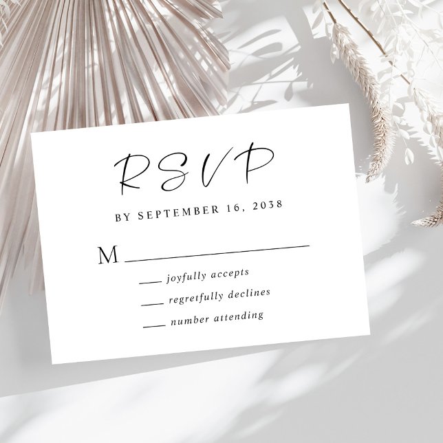 Chic Classic Wedding RSVP Card (Creator Uploaded)