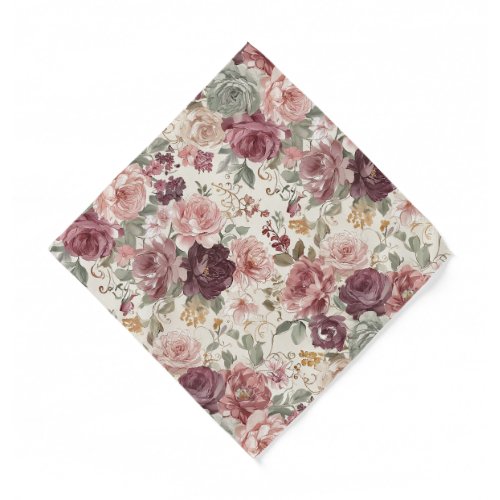 Chic Classy Bandana With Floral Art Pattern