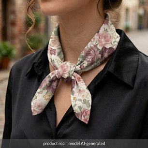 Chic Classy Bandana With Floral Art Pattern