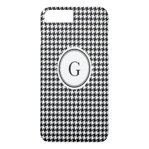 Chic classy black and white houndstooth pattern iPhone 8 plus/7 plus case