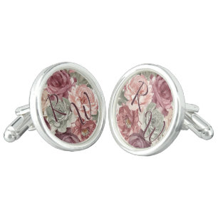 Chic Classy Cufflinks With French Floral Art