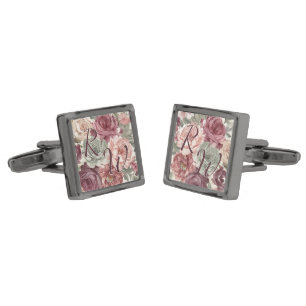Chic Classy Cufflinks With French Floral Art