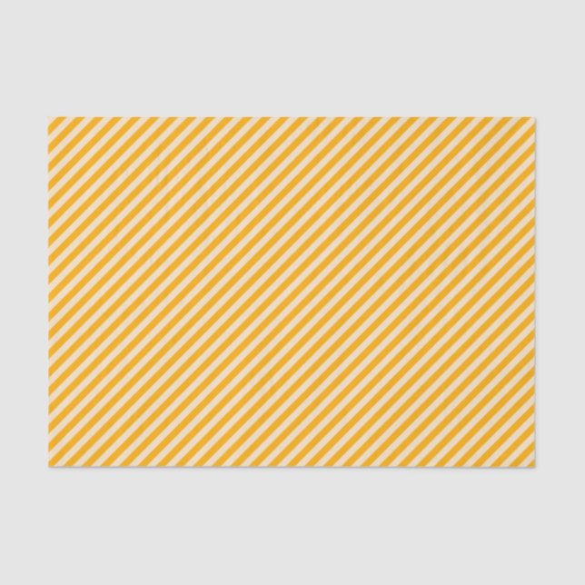 Chic & Classy Yellow & Cream Striped Tissue Paper (Front)