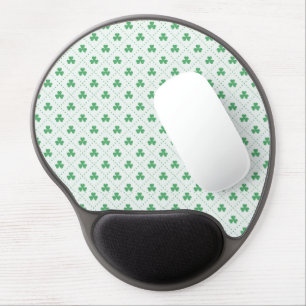Chic Clover Print Gel Mouse Pad for Home or Office