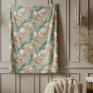 Chic Coastal Blanket with Subtle Maritime Charm