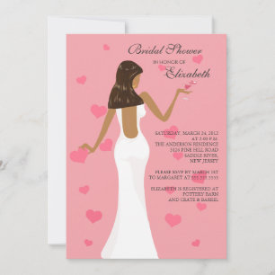 Chic Cocktail Bride Bridal Shower Invitation Pink