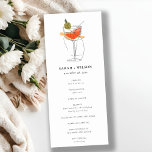 Chic Cocktail Wine Line Drawing Wedding Program<br><div class="desc">It’s very easy to customize,  with your personal details. If you need any other matching product or customization,  kindly message via Zazzle.</div>