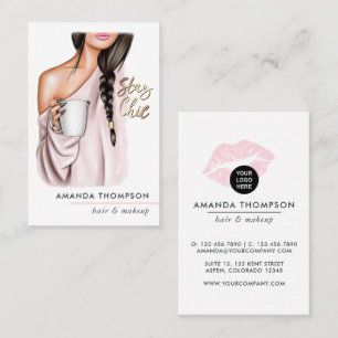 Chic Coffee Beauty Fashion Business Card