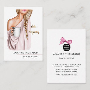 Chic Coffee Beauty Fashion Business Card