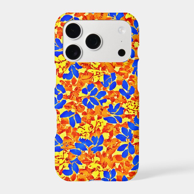 Chic Color Burst Foliage Pattern Iphone Case (Back)
