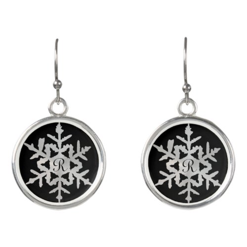 Chic Color Choice Monogram Snowflake Earrings