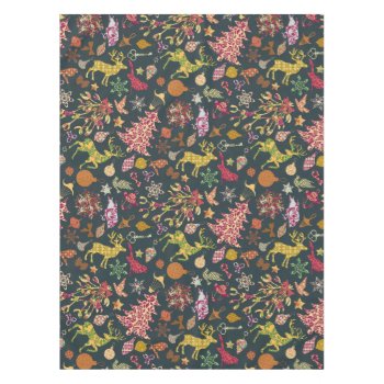 Chic Colorful Festive Patchwork Floral Damask Tablecloth by JK_Graphics at Zazzle