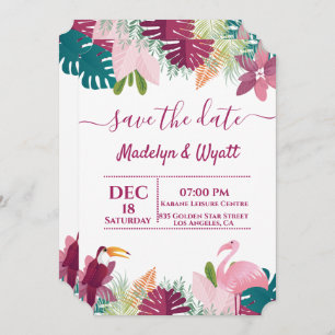 Chic Colorful Flamenco Jungle Invitation