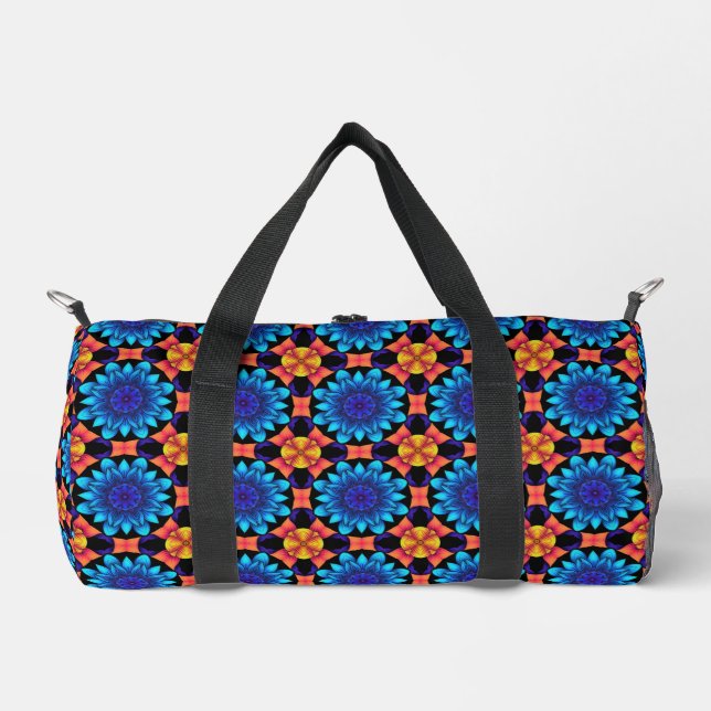 Chic Colorful Geometric Design Duffle Bag (Front)