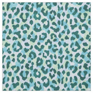 Chic colorful green cheetah print pattern fabric