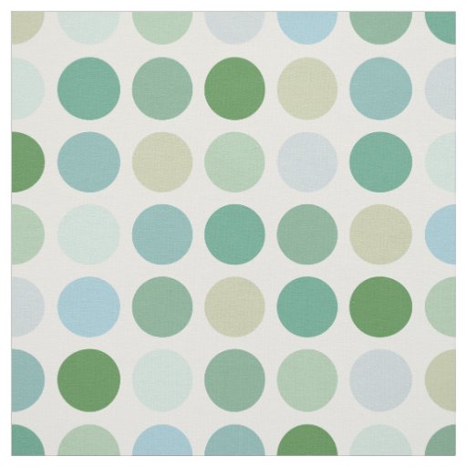 Chic colorful green polka dots pattern monogram fabric