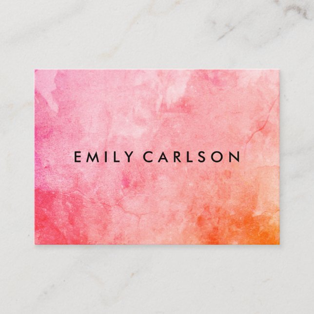 Chic Colorful Grunge Business Card (Front)