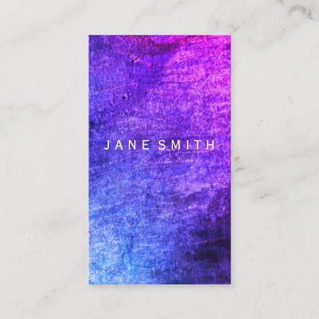 Chic Colorful Grunge Business Card (Front)