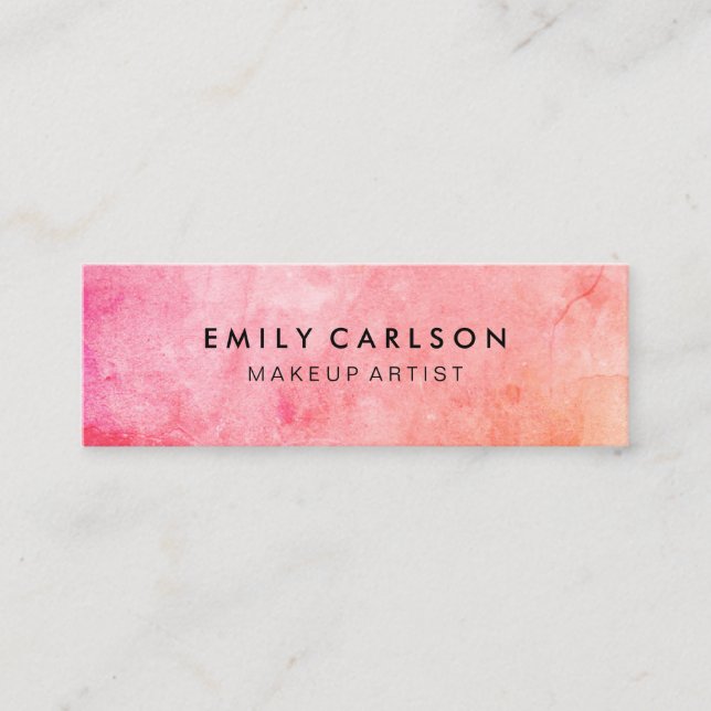 Chic Colorful Grunge Mini Business Card (Front)