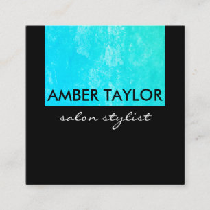 Chic Colorful Grunge Square Business Card