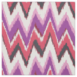Chic colorful ikat tribal chevron pattern fabric