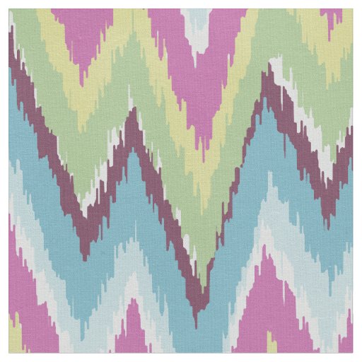 Chic colorful ikat tribal chevron pattern fabric