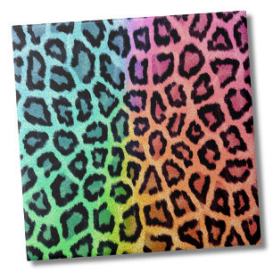 Chic Colorful Leopard Pattern Ceramic Tile