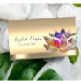 Chic Colorful Lotus Flower Yoga Instructor Business Card