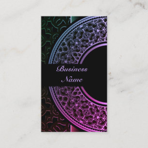 Chic Colorful Medallion Business Card 4