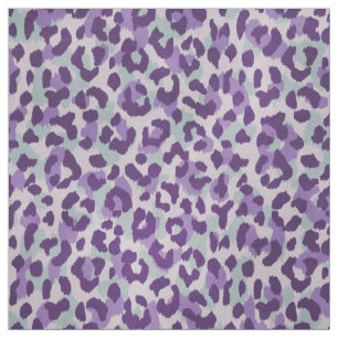 Chic colorful mint purple cheetah print pattern fabric