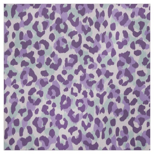 Chic colorful mint purple cheetah print pattern fabric | Zazzle