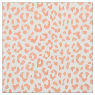Chic colorful peach orange cheetah print pattern fabric