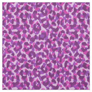 Chic colorful pink purple cheetah print pattern fabric