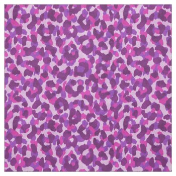 Chic Colorful Pink Purple Cheetah Print Pattern Fabric by TintAndBeyond at Zazzle