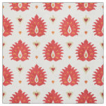 Chic colorful red ikat tribal pattern fabric