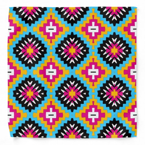 Chic Colorful Stylish Mosaic Geometric Pattern Bandana