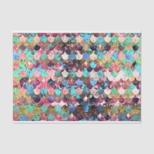 Chic Colorful Water Mermaid Fish Scales Tissue Paper