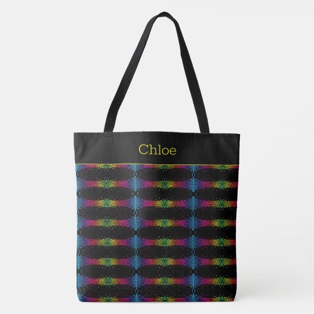 Chic Colors Monogrammed Tote Bag (Front)