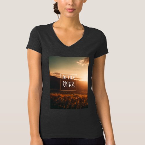 Chic Comfort Womens V_Neck Print T_Shirt