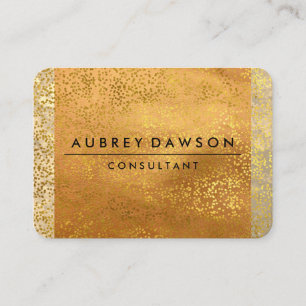 Chic Confetti Gold Two Tone Business Card