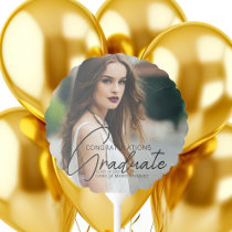 Chic Congratulations Graduate Photo Party Balloon