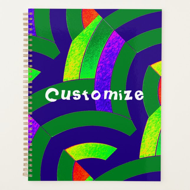 chic contemporary sophisticated chevron planner (Front)