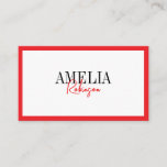 Chic Contrast Frame Stylish Business Card