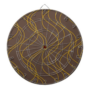 Chic, cool, trendy, decorative wavy curvy lines dart board