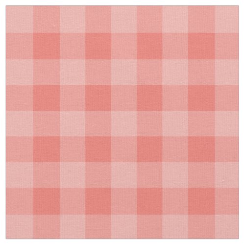 Custom Fabric 13 Chic Coral Gingham Plaid Pattern Fabric