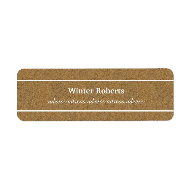 Chic cork wood label (Front)