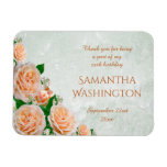 Chic Corner Roses Flower Bouquet Thank You Magnet