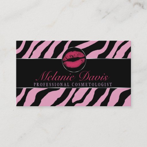 Customizable Chic Cosmetology Business Card