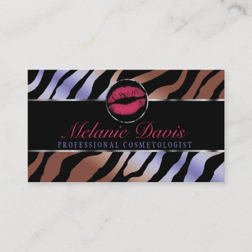 Customizable Chic Cosmetology Business Card