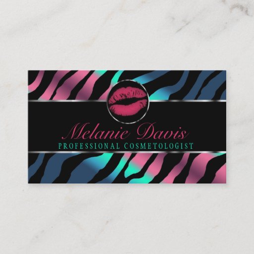 Customizable Chic Cosmetology Business Card